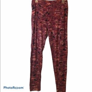 Lularoe Women’s Leggings Red and Black at& C